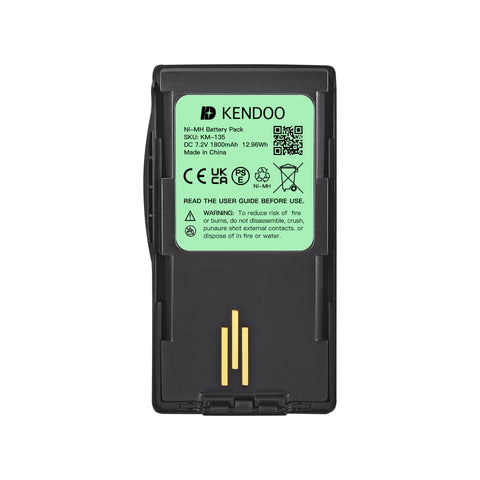 KENDOO® Motorola NTN7398 Ni-MH 1800mAh 7.2V Battery Pack