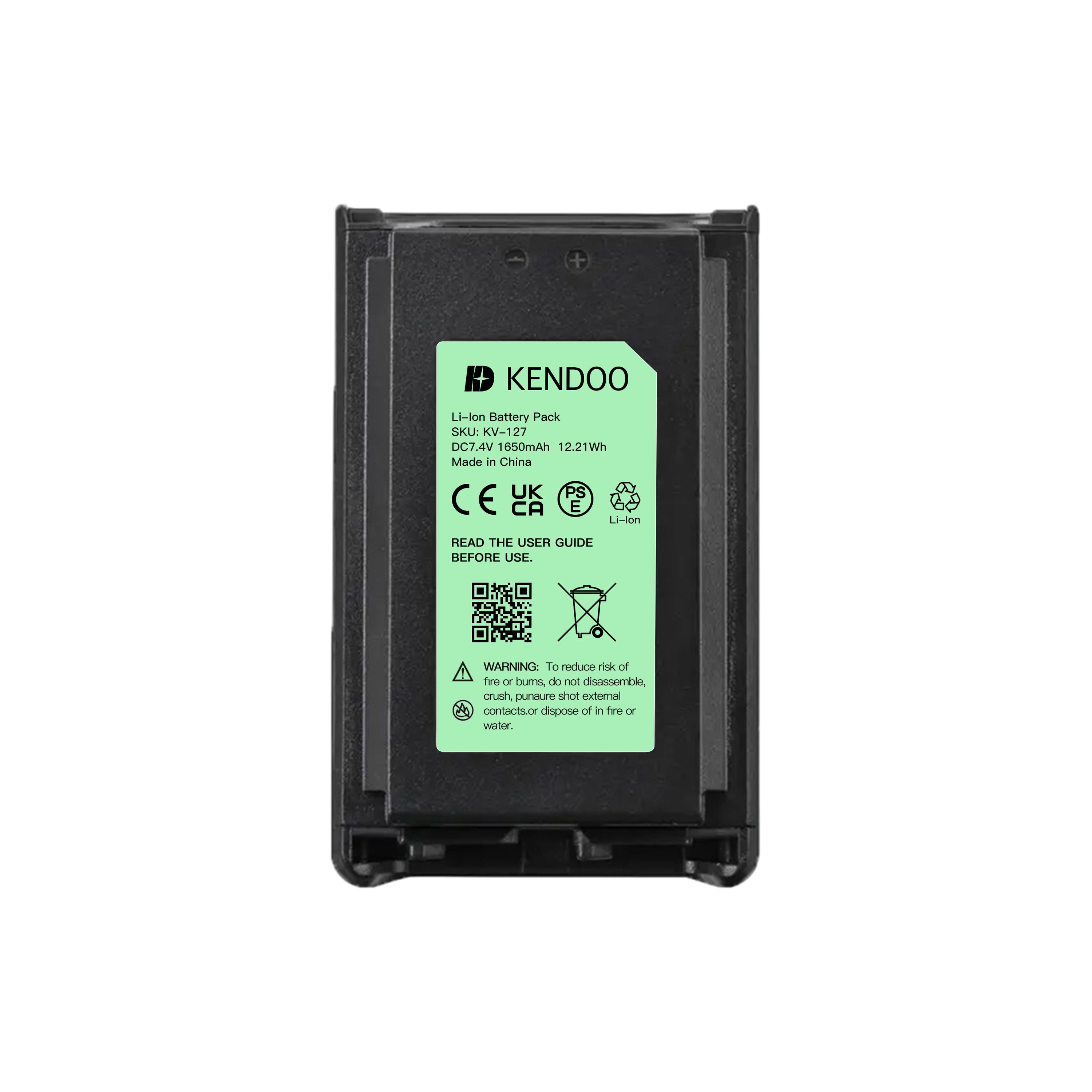 KENDOO® Vertex Standard FNB-V131LI Li-Ion 1300mAh 7.4V Battery Pack