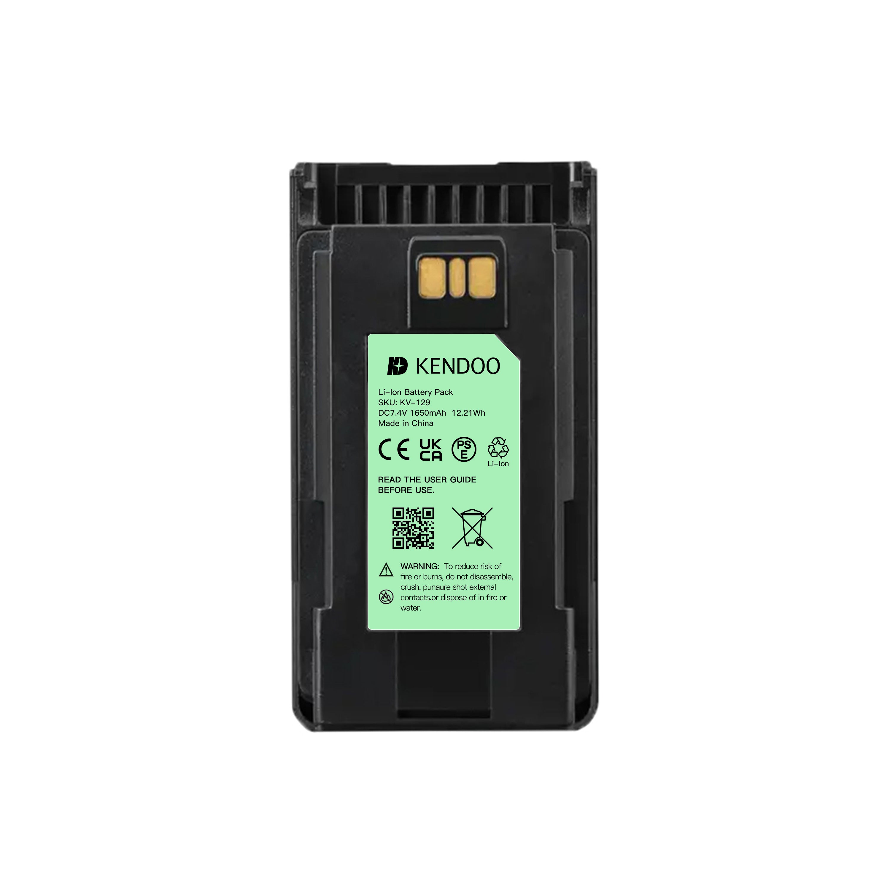 KENDOO® Vertex Standard FNB-V133LI Li-Ion 1380mAh 7.4V Battery Pack