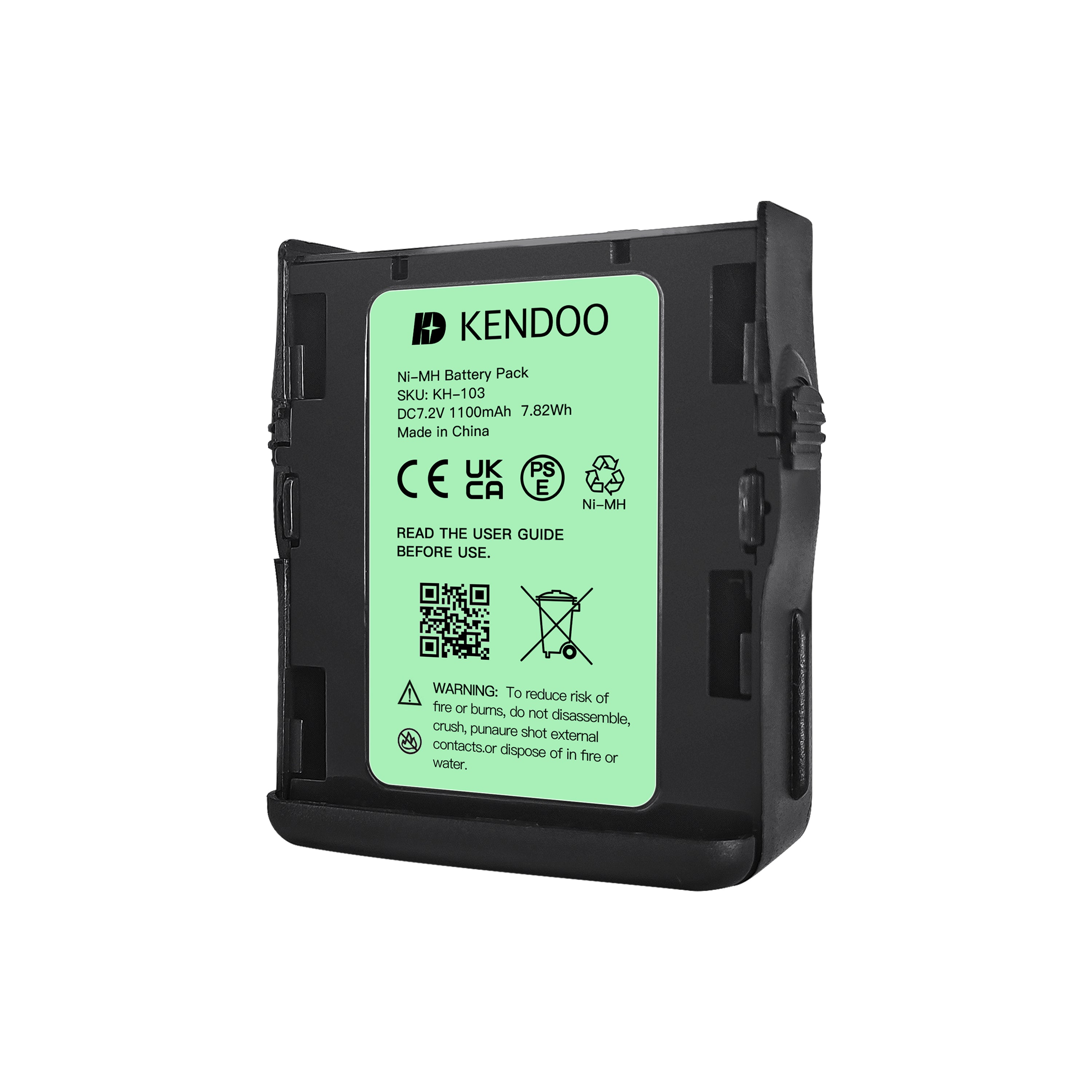 KENDOO® Motorola PMNN4001 Ni-MH 1100mAh 7.2V Battery Pack